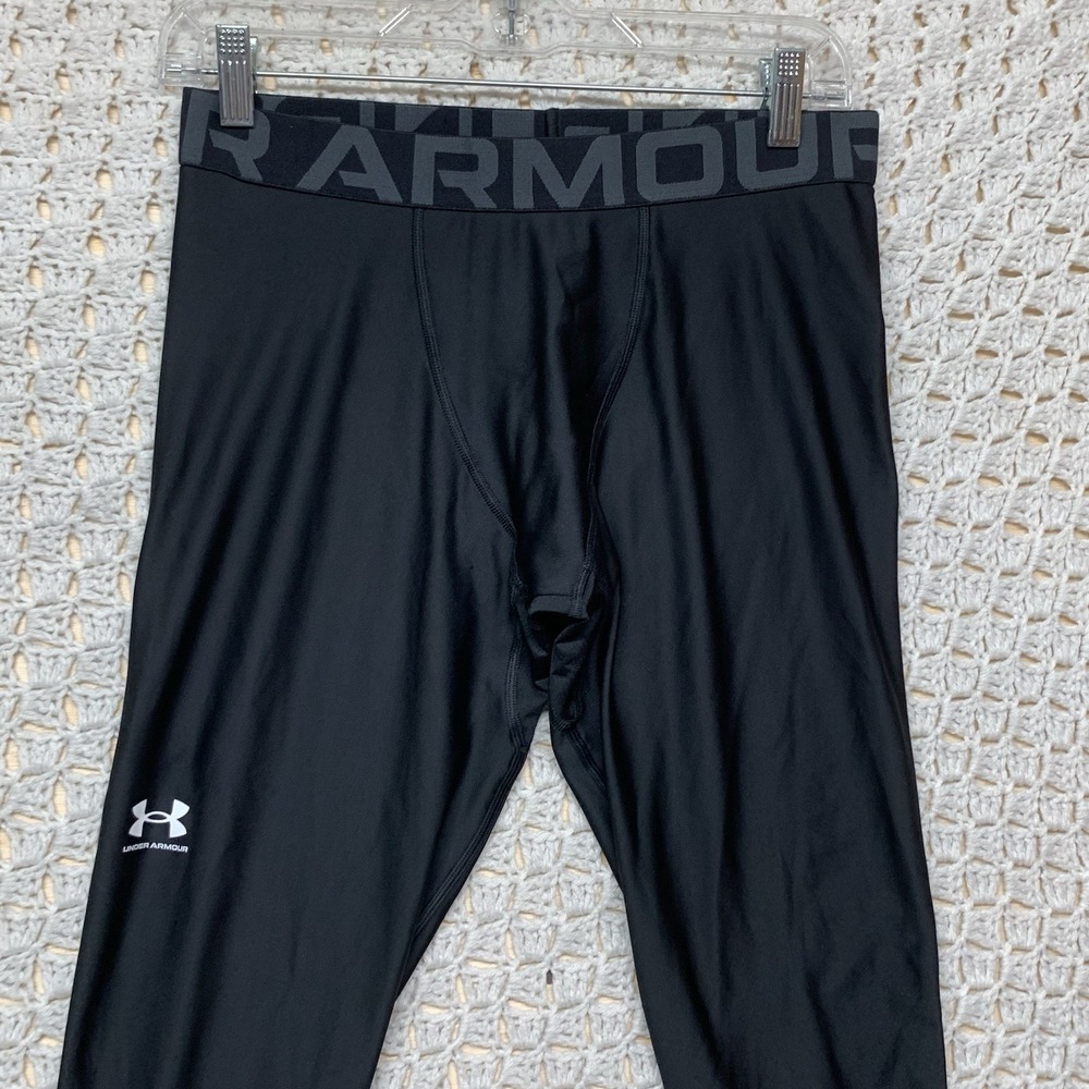 New Under Armour Leggings Boys Youth Sz YXL Polyester Elastane HeatGear Armour - Picture 2 of 11